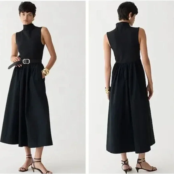 J. Crew Black Midi Dress - Picture 3 of 8